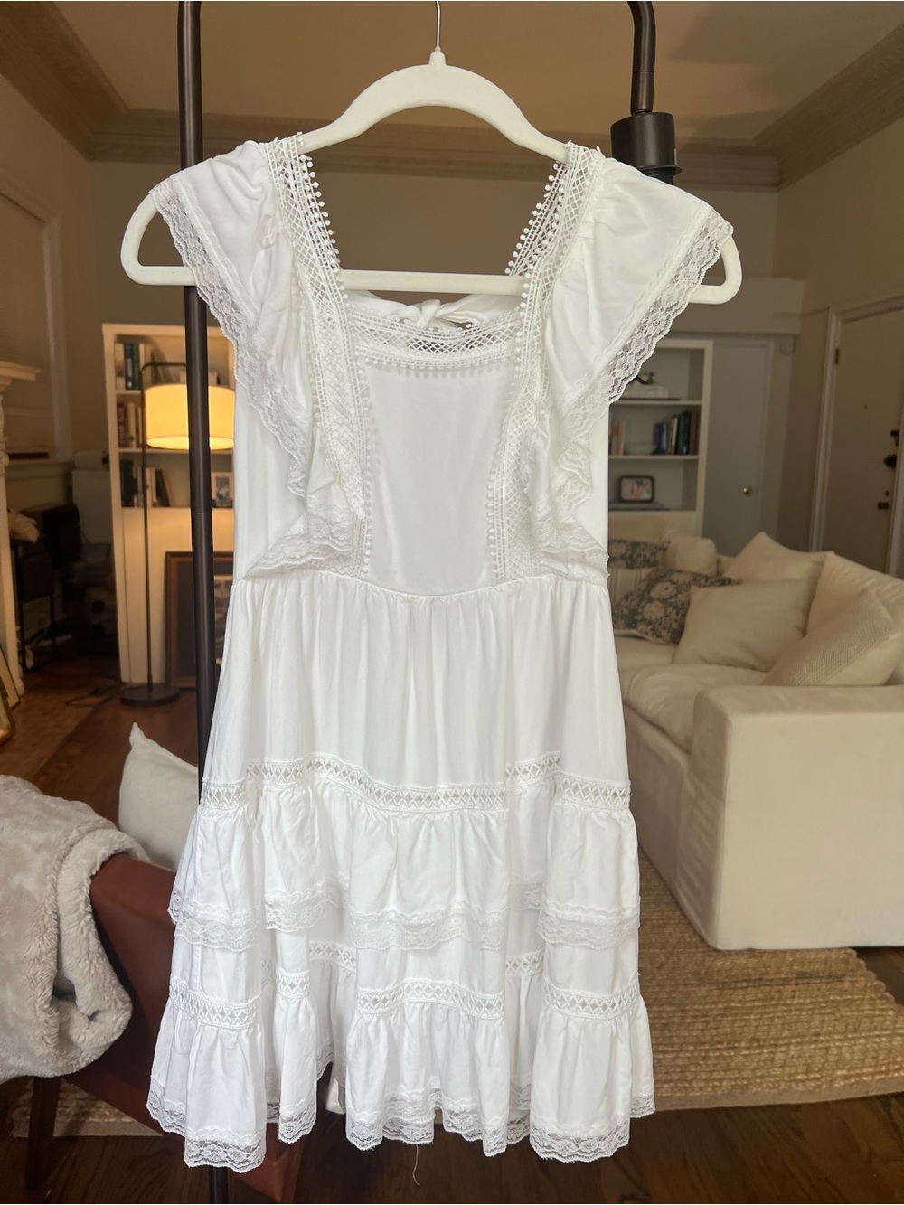 White Lace Summer Dress- Blue Rain Francesca’s